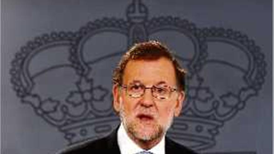 Mariano Rajoy, ahir en la roda de premsa posterior al Consell de Minsitres.