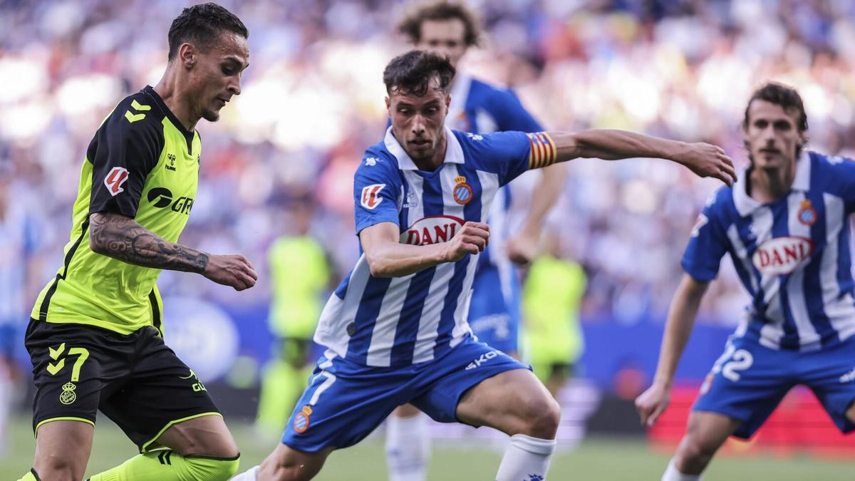 Antony y Puado, en el partido de este domingo.