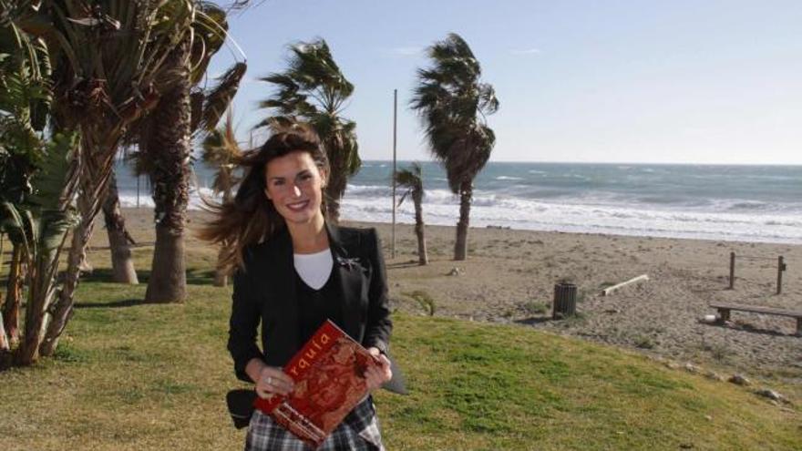 Marta Marín, en una de las playas de Rincón de la Victoria.