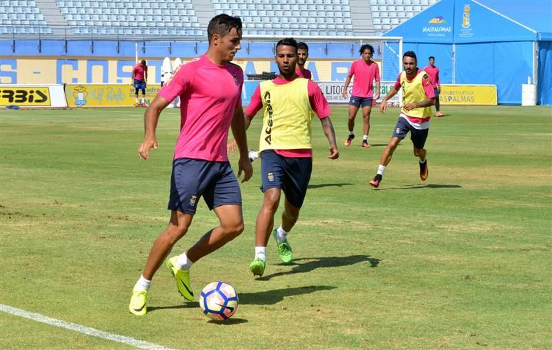 Fase final del entrenamiento de la UD Las Palmas