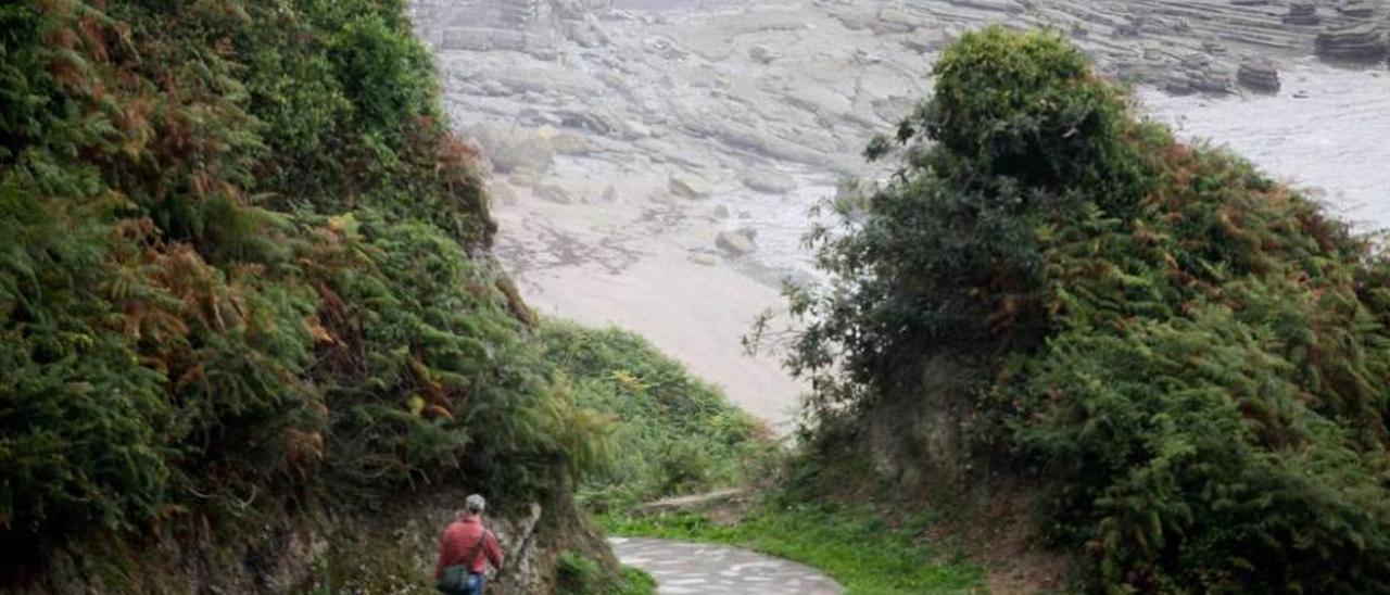 Zona de bajada a la playa de Serín.