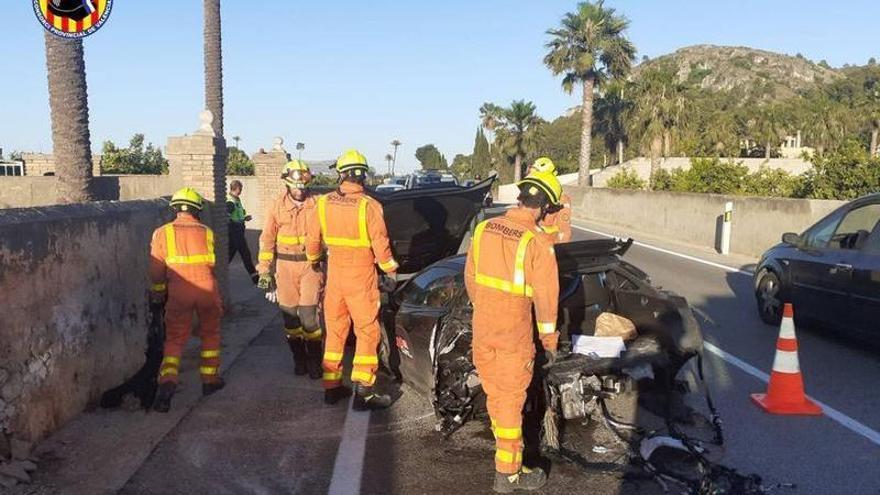 Arón Canet sufre un aparatoso accidente de tráfico cerca de Corbera