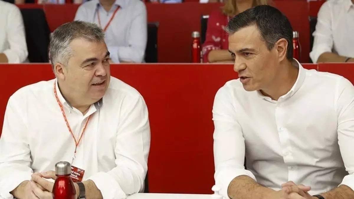 Santos Cerdán y Pedro Sanchez.