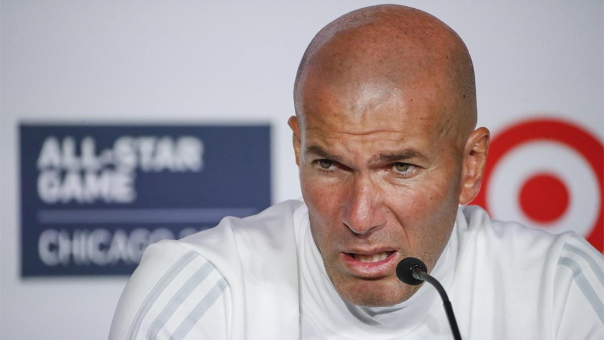 Zinedine Zidane, entrenador del Real Madrid, en rueda de prensa