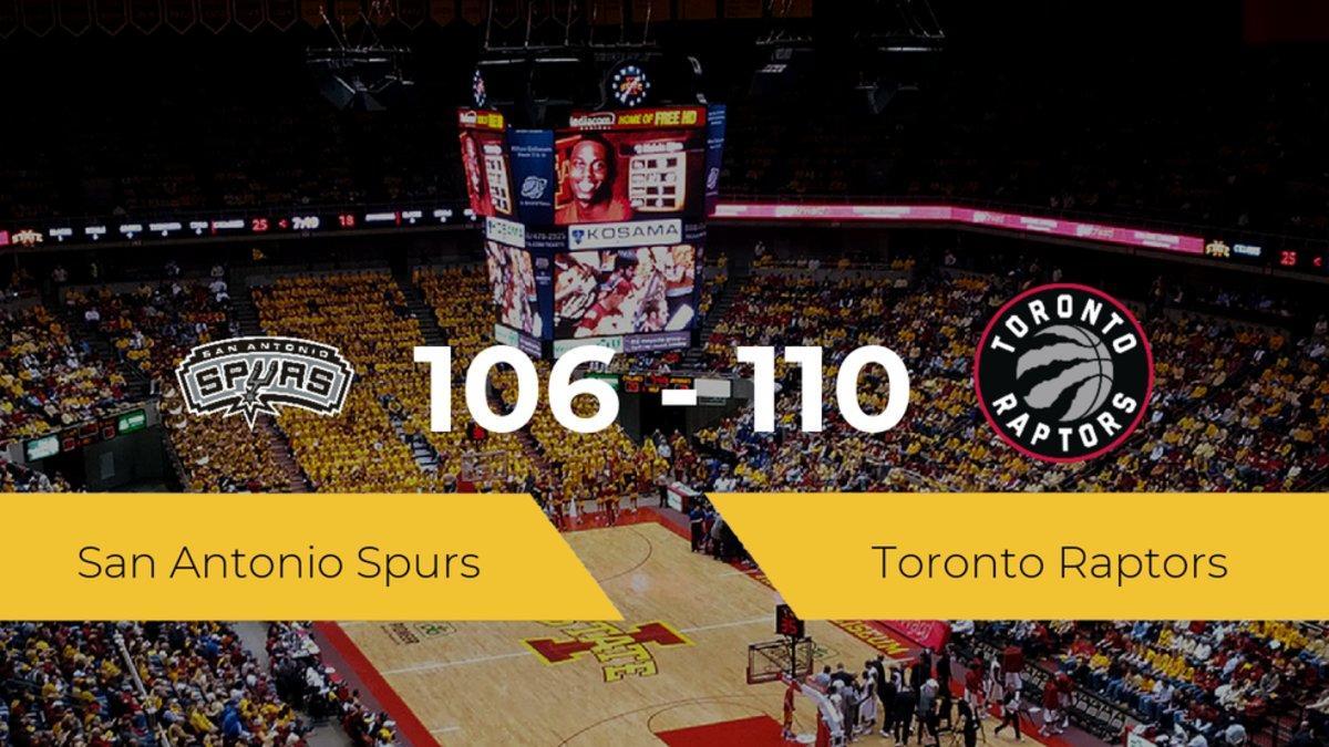 Victoria de Toronto Raptors en el At&amp;T Center ante San Antonio Spurs por 106-110