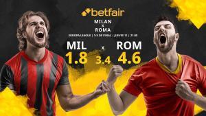 AC Milan vs. AS Roma: horario, TV, estadísticas, cuadro y pronósticos
