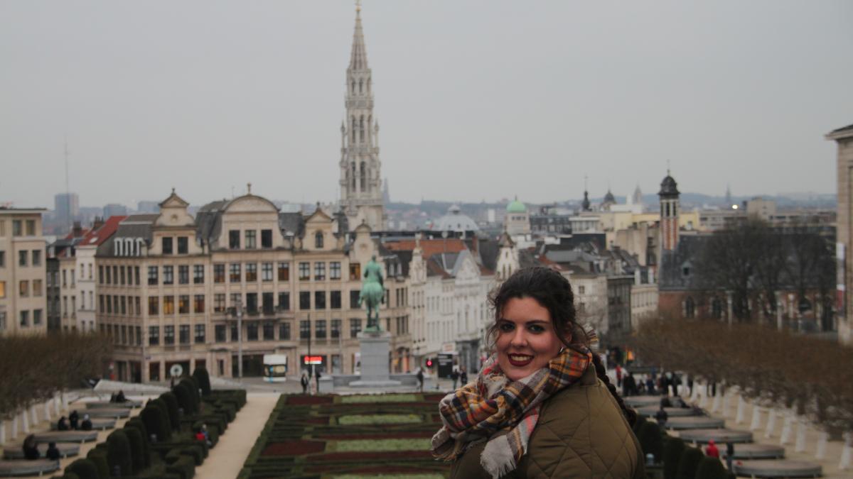 Patricia Tejada, en el Jardín Mont des Arts (Bruselas).