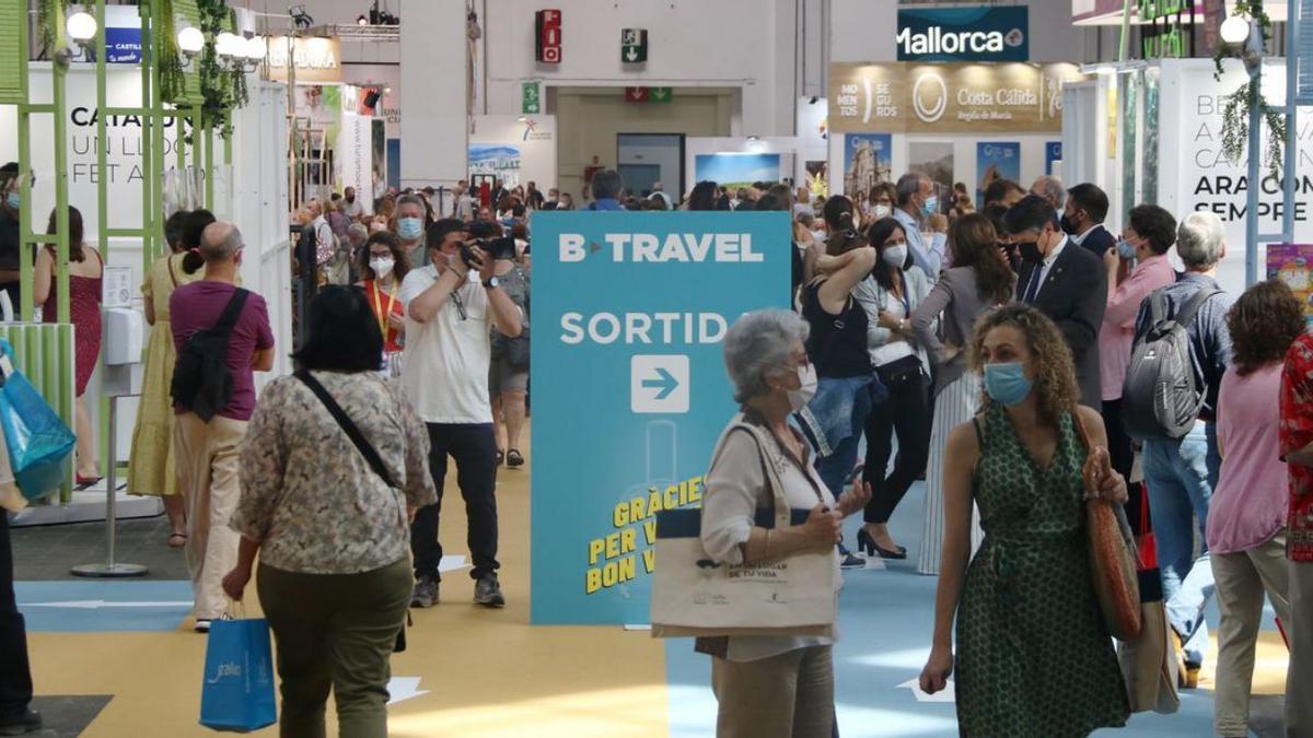 Interior del recinte de Montjuïc de la Fira de Barcelona, on se celebra el congrés B-Travel | ALBERT CADANET/ACN