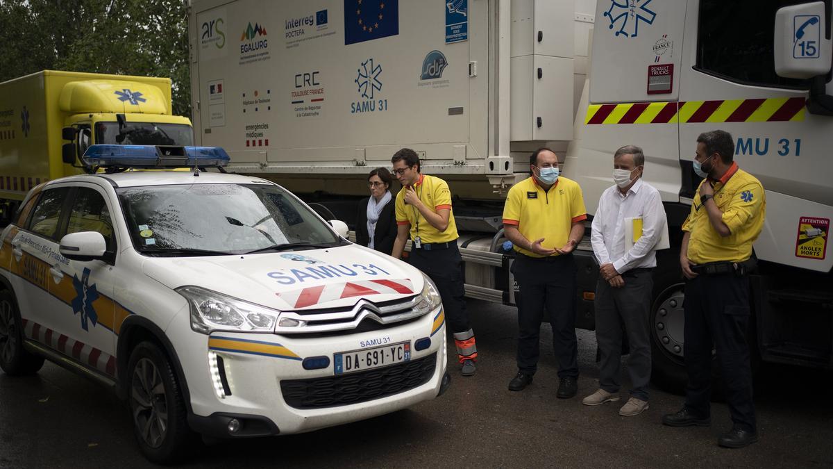 210923JM El SEM participa en un projecte internacional per coordinar l’atenció sanitària davant catàstrofes a banda i banda dels Pirineus. Sistema d’Emergències Mèdiques FOTO JOAN MATEU PARRA A BARCELONA 23/9/2021