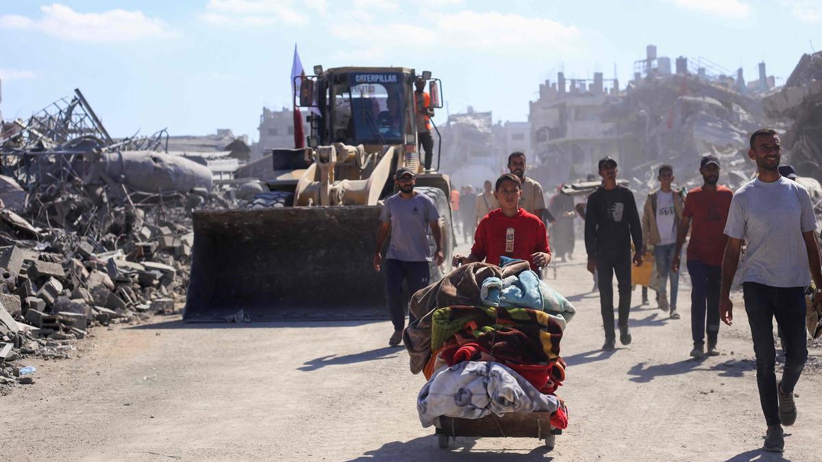 Movimiento de personas en Gaza tras la tregua.