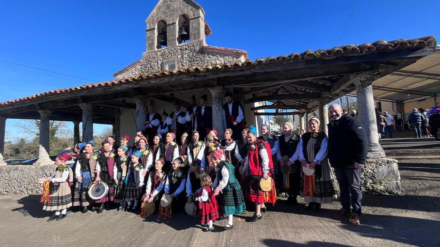 Así celebró Cuerres (Ribadesella) la fiesta de San Antón