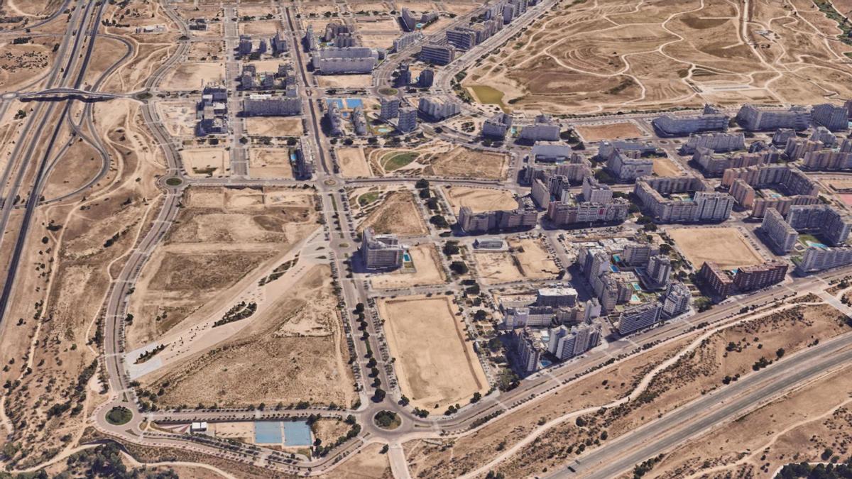 Terreno sobre el que se ubicará el futuro hotel de Delata en Valdebebas (Madrid)