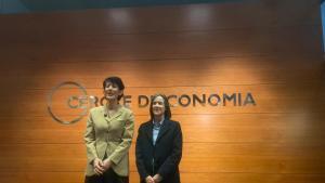 La ministra de Inclusión, Elma Saiz, y la presidenta del Cercle dEconomia, Teresa Garcia-Milà.