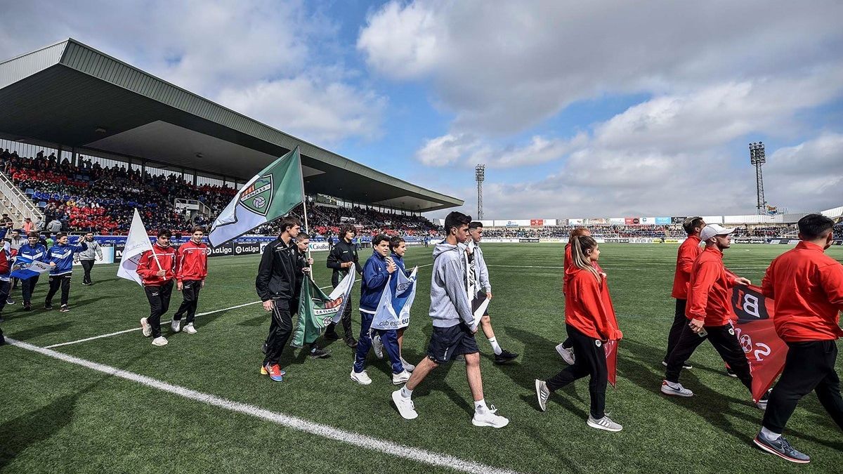 Una imagen de la jornada inaugural del MICFootball de 2019, en el Estadi de Vilatenim, de Figueres