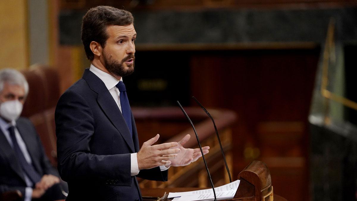 Casado anuncia que el PP votará ’no’ a la moción de Vox.