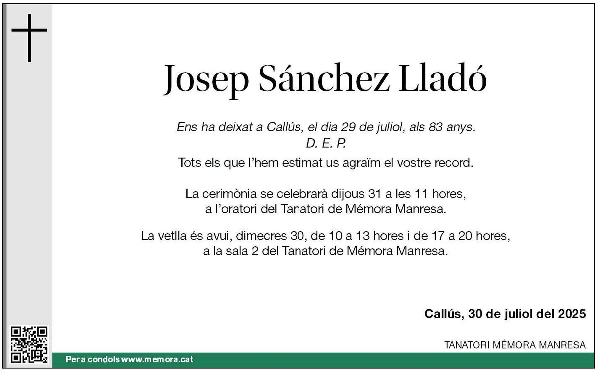 JOSEP SÁNCHEZ LLADÓ