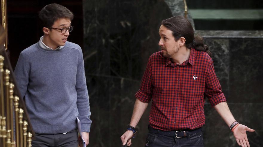 Íñigo Errejón y Pablo Iglesias, en una imagen de archivo en el Congreso