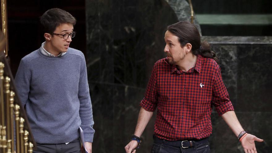 Íñigo Errejón y Pablo Iglesias, en una imagen de archivo en el Congreso