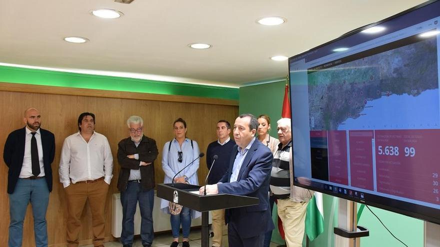 El delegado del Gobierno, durante la rueda de prensa