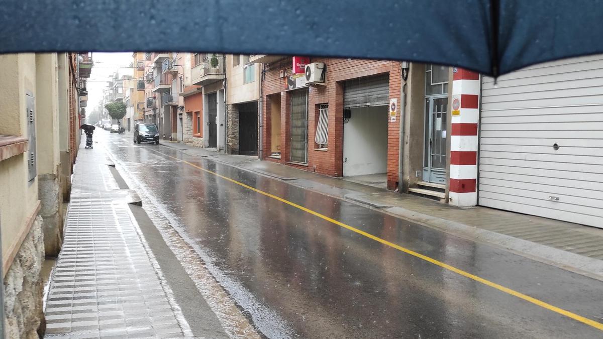 Dia de pluja a Figueres.