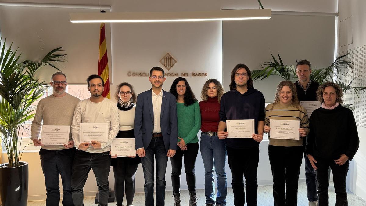 Recepció dels equips i l’alumnat beneficiaris dels ajuts InnoBages 2025 al Consell Comarcal del Bages