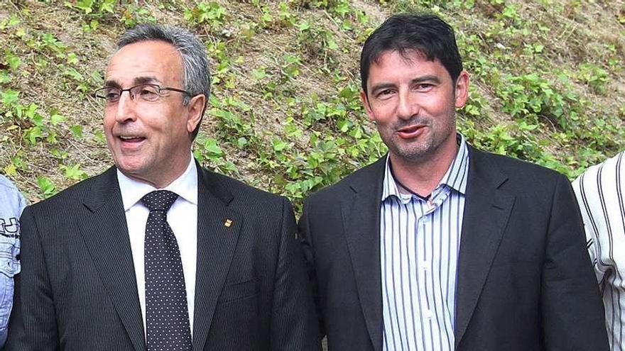 Alejandro Blanco y Aníbal Pereira, en un acto celebrado en el campus de Ourense. // I.Osorio