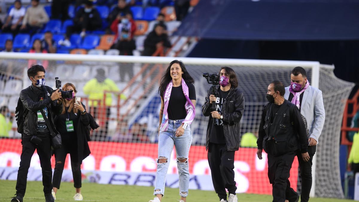 Presentación de Jennifer Hermoso como nueva jugadora del Tuzas del Pachuca