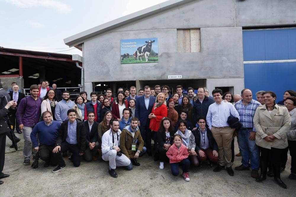 Visita de Mariano Rajoy a una ganadería en Gozón (Asturias)