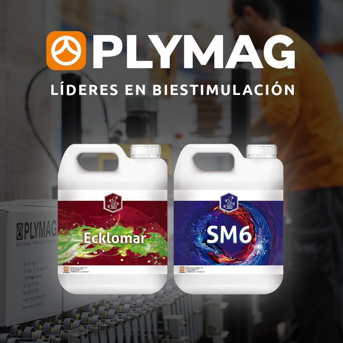 Dos de los bioestimulantes que desarrolla Plymag.