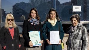 Maestre y Bergerot frente a la Fiscalía Provincial de Madrid esste jueves.