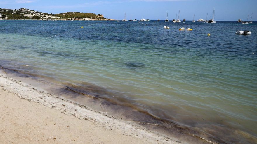 Reabre con bandera amarilla la playa de Ibiza afectada por un vertido