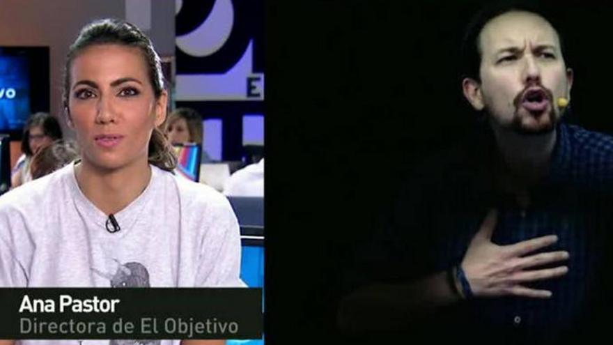 Ana Pastor, durante una entrevista a Pablo Iglesias.