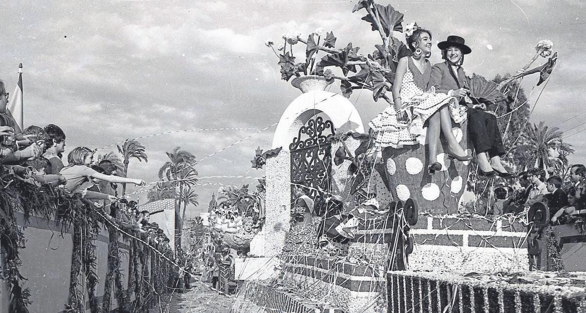 Batalla de Flores en los años sesenta