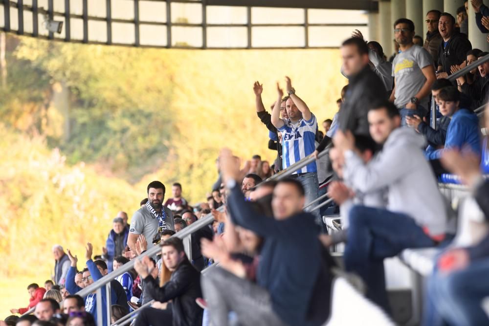 La afición apoya al Dépor antes del derbi