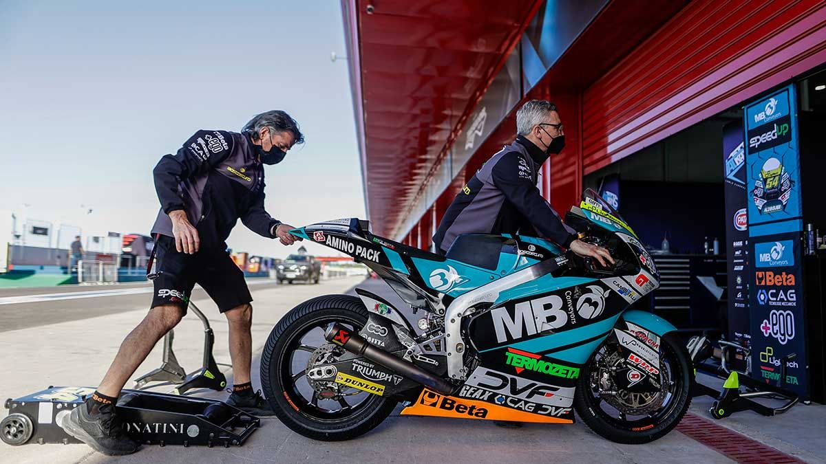 La moto de Fermín Aldeguer en una imagen durante el GP de Argentina de Moto3 en el Circuito de Termas de Río Hondo