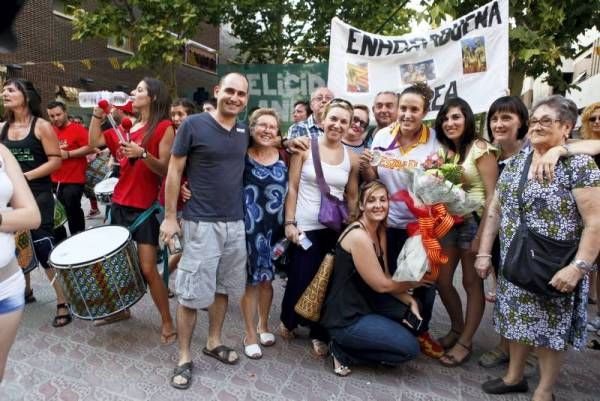 Recibimiento a Andrea Blas a su llegada