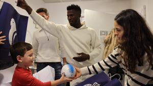 Visita del Espanyol al Hospital de Nens de Barcelona.