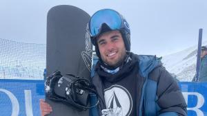 Ángel Torres, de Cuntis, quedó segundo en la Copa de España de snowboard paralímpico