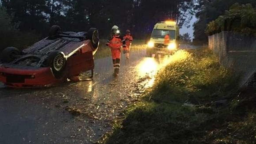 Árboles caídos y accidentes en una jornada de temporal