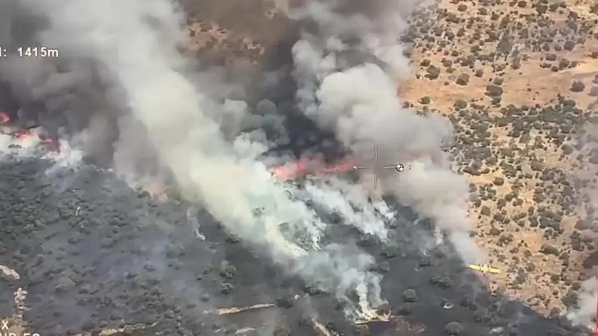 Los dos primeros grandes fuegos en Extremadura arrasan más de 2.000 hectáreas
