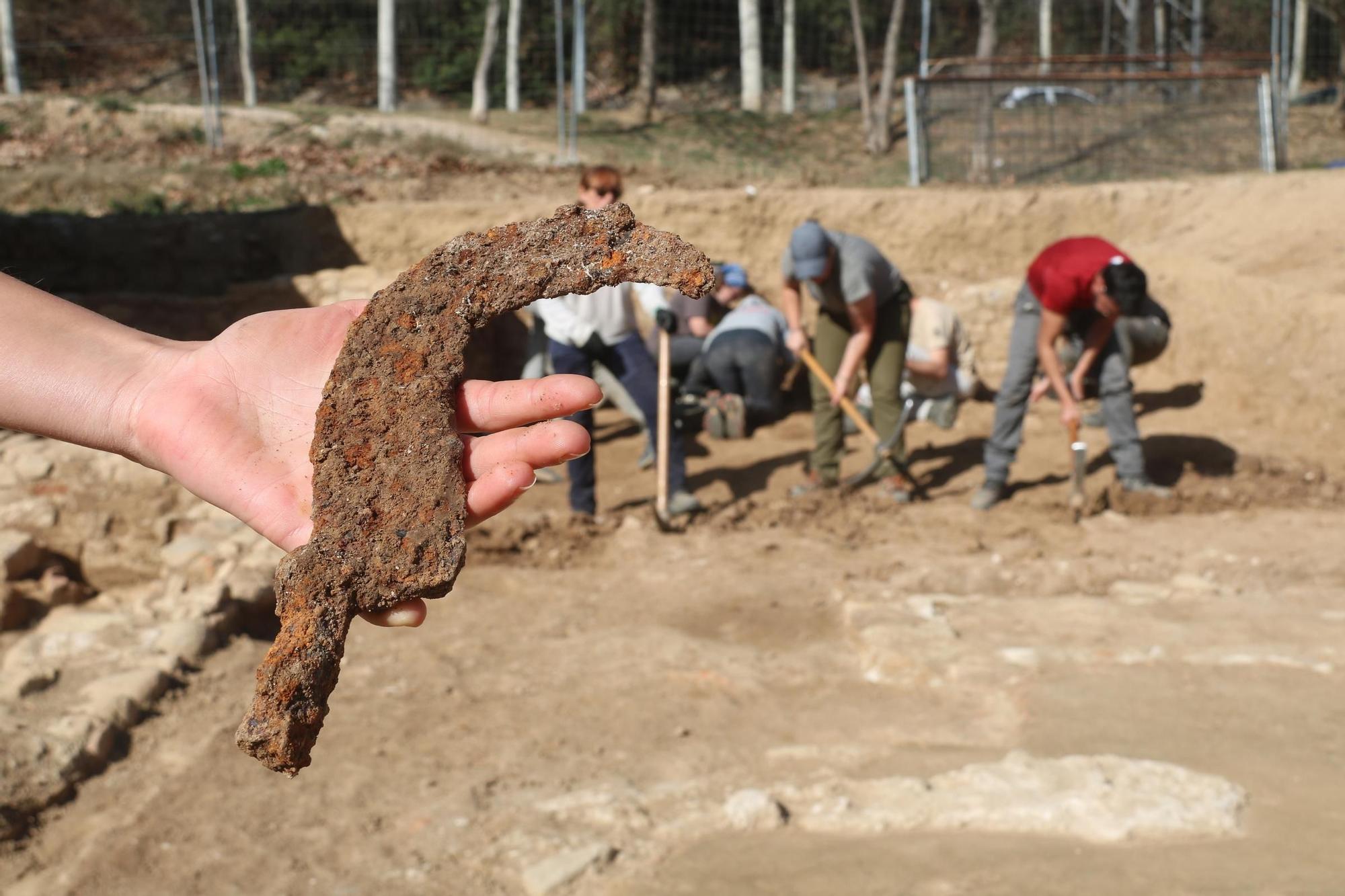 Els arqueòlegs descobreixen una zona vinculada a la producció d'oli a la vil·la romana de Sarrià de Ter