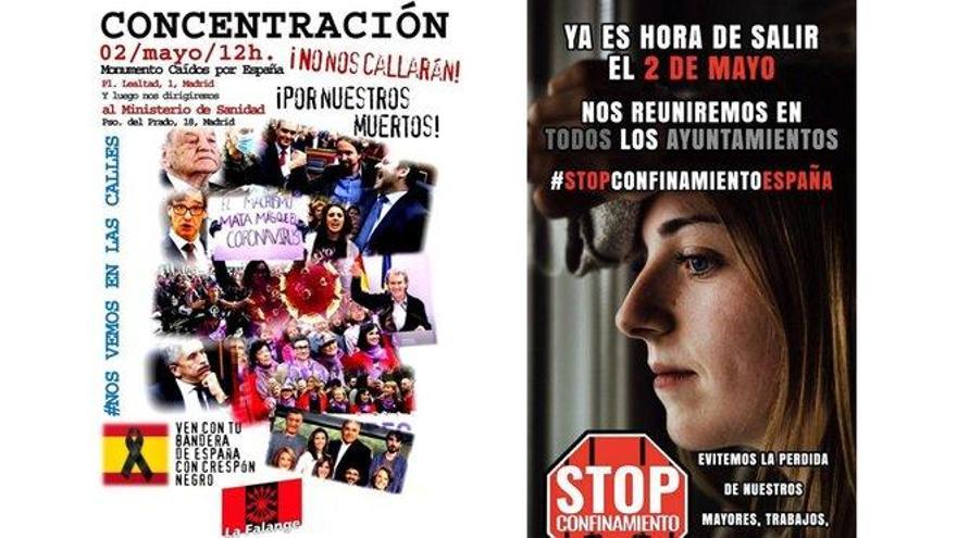 La extrema derecha desafía el confinamiento con varias manifestaciones