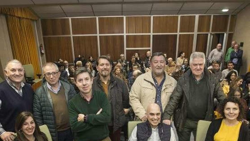 La directiva de GAP-Asturias, en la Escuela de Minas de Oviedo.