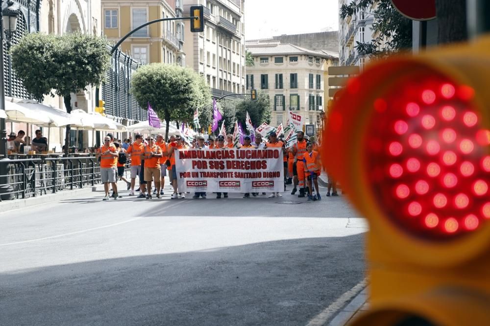 Manifestación de los trabajadores de ambulancias