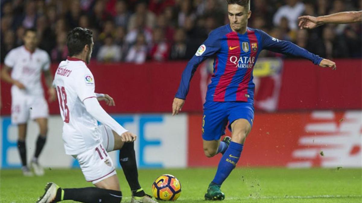 Denis Suárez, en un lance del partido