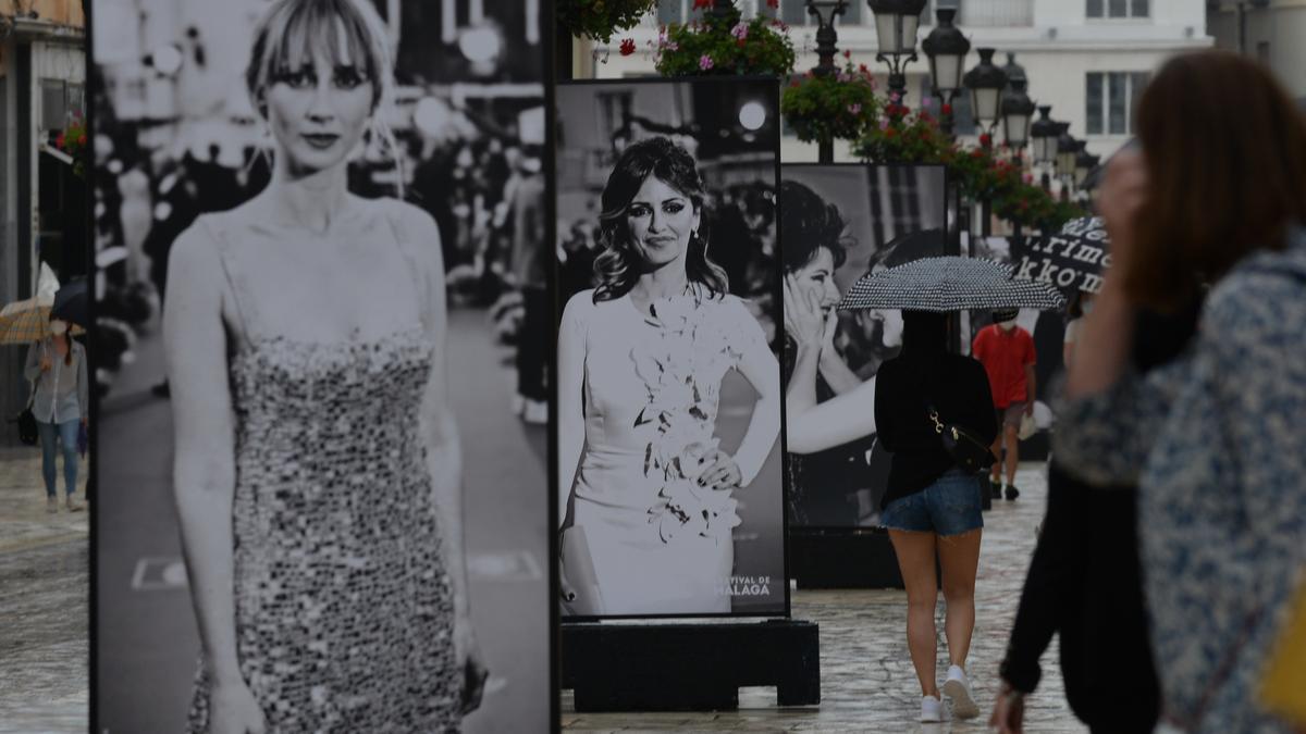 Exposición del Festival de Cine en la calle Larios