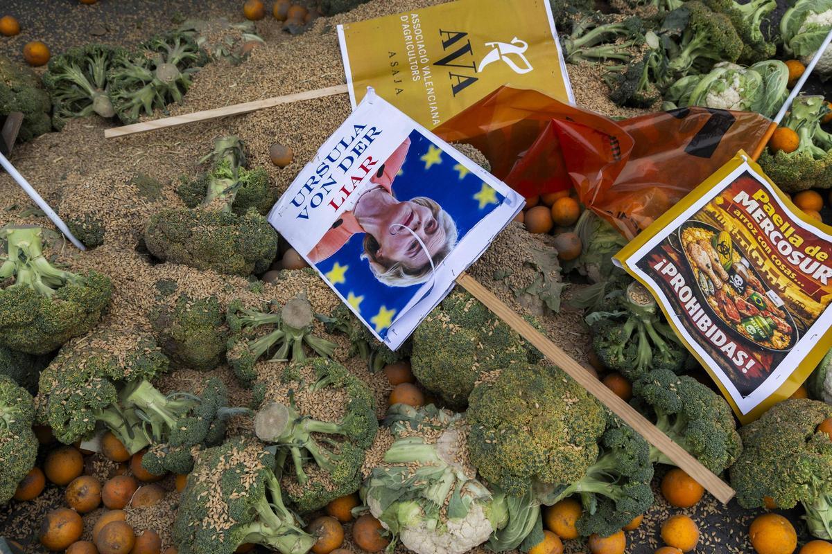 Protesta de los agricultores valencianos contra Mercosur el pasado 29 de enero