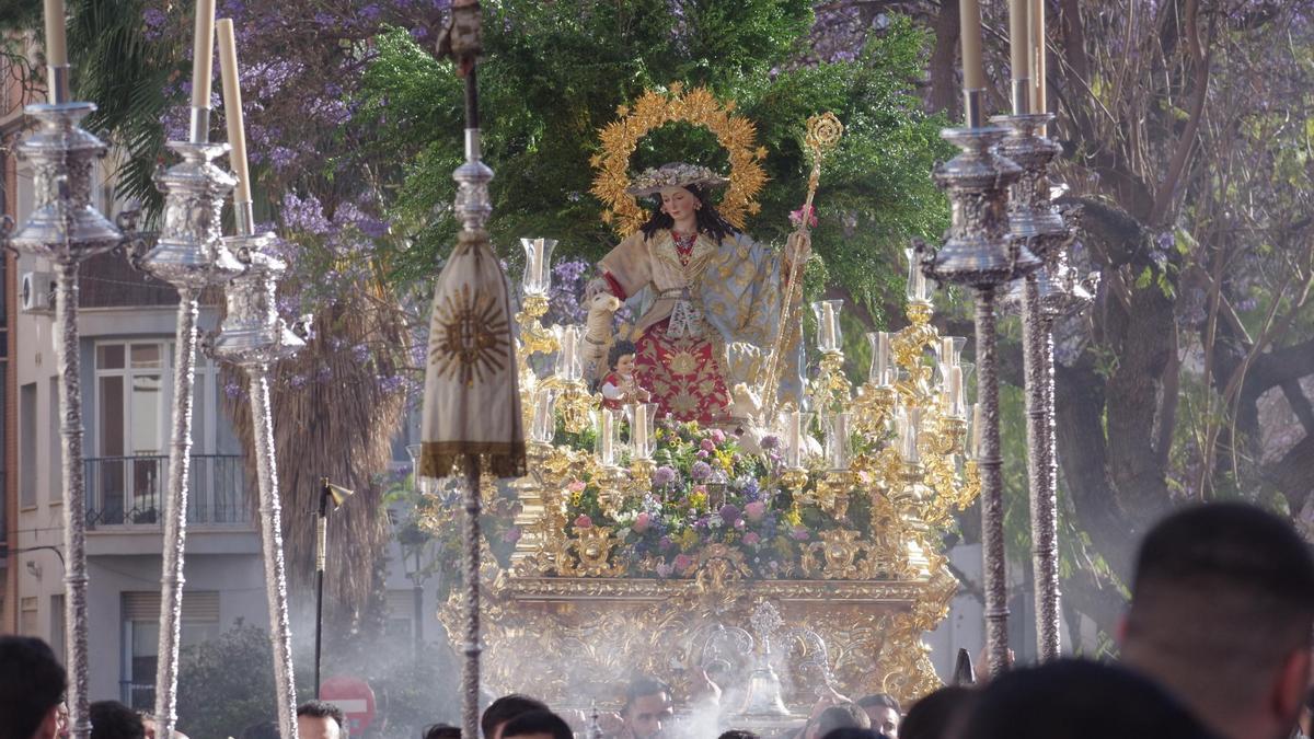 La Divina Pastora en su procesión de mayo de 2024.