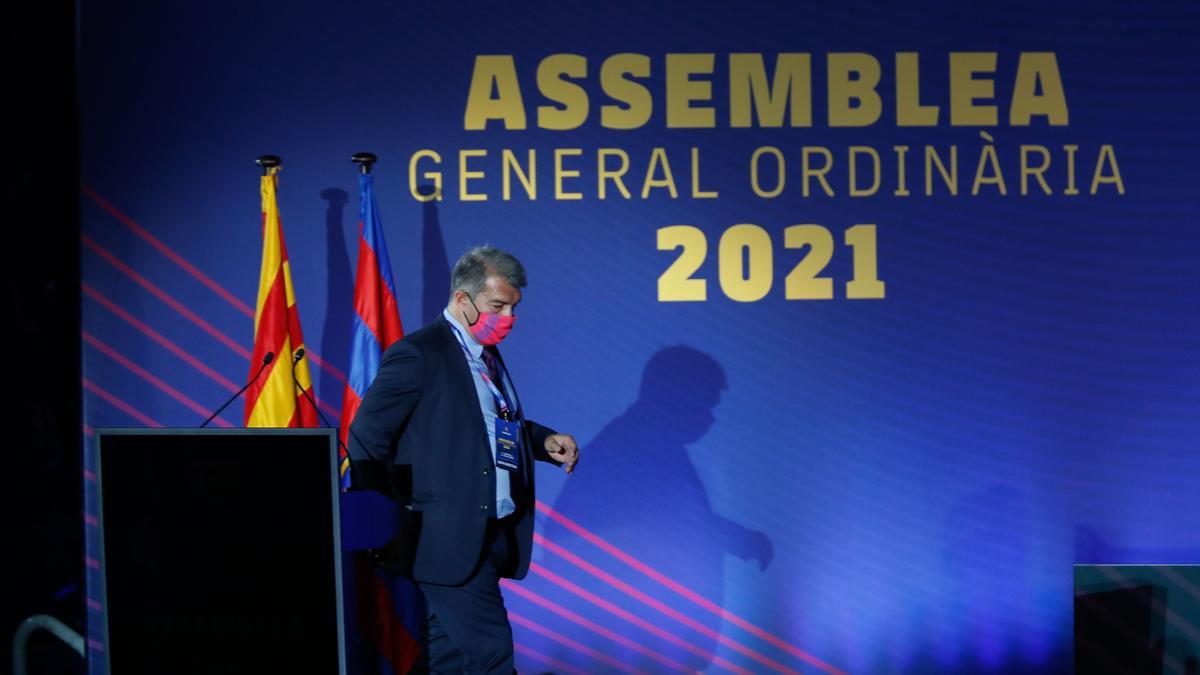 Imagen de Joan Laporta en el Palau Blaugrana