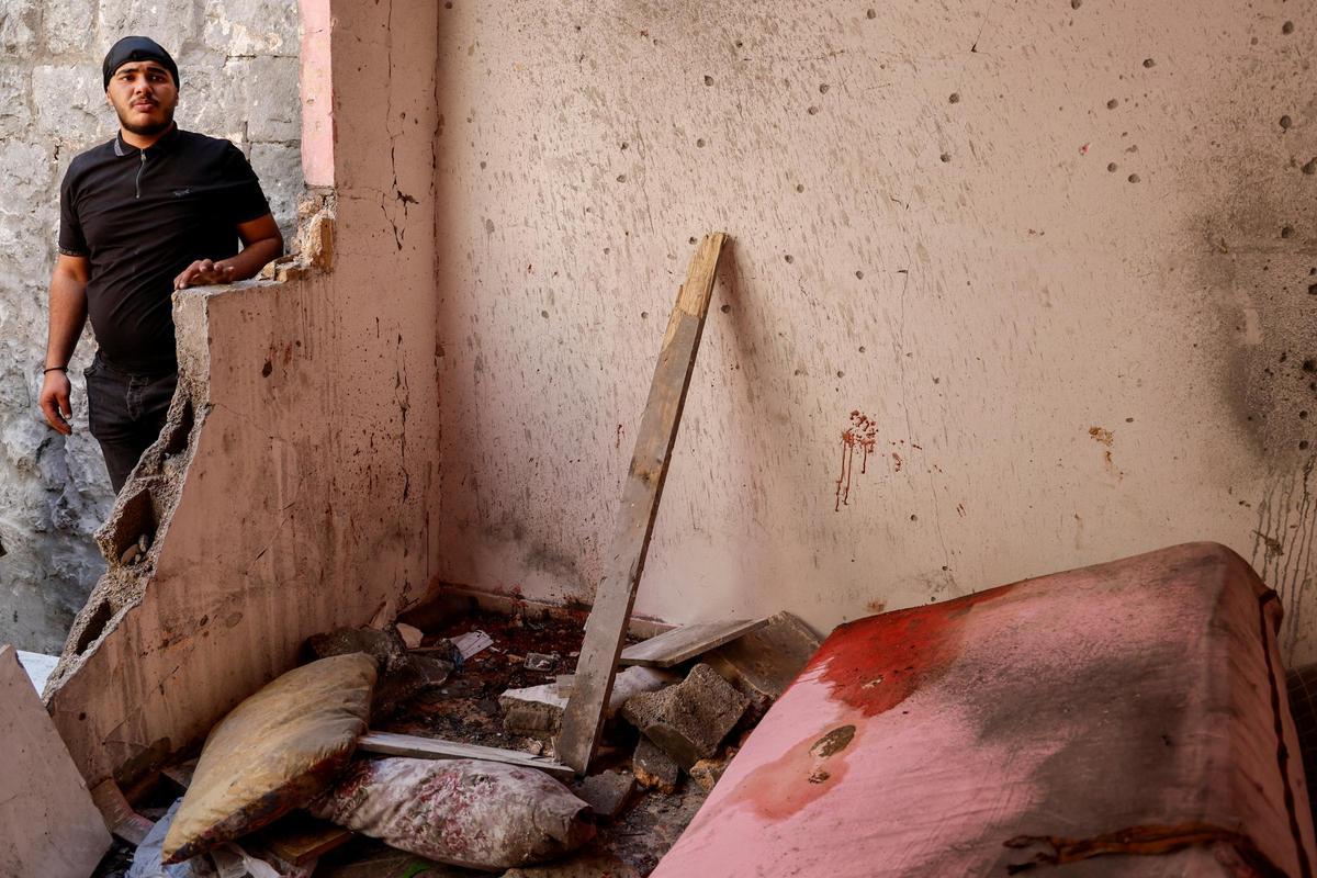 Lugar donde las fuerzas israelís han abatido a tres palestinos en la ciudad de Nablus, en Cisjordania. Lugar donde las fuerzas israelís han abatido a tres palestinos en la ciudad de Nablus, en Cisjordania.